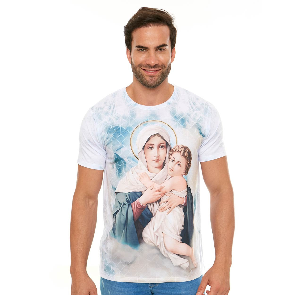 Camiseta Masculina Ágape Mãe Rainha DV11961 Branco