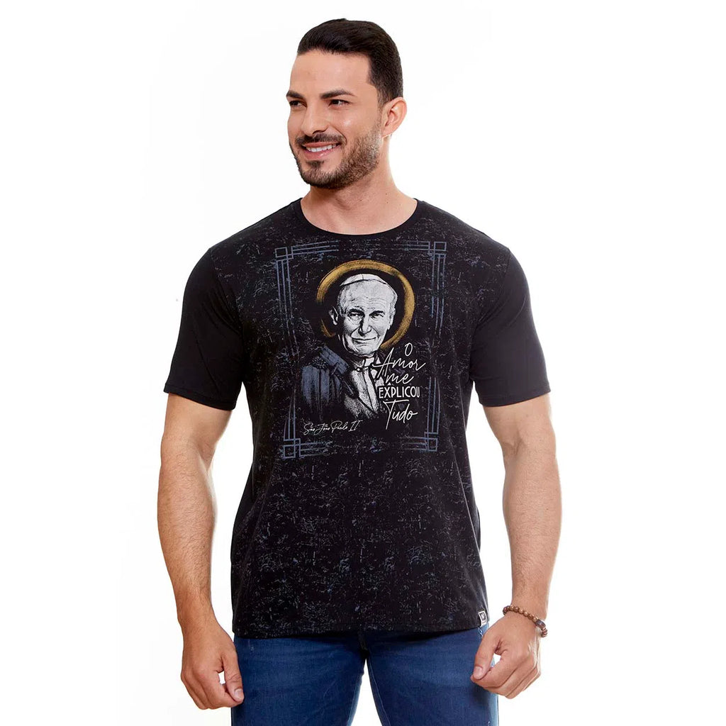Camiseta Àgape Masculina O Amor Explica Tudo DV9460 Preto