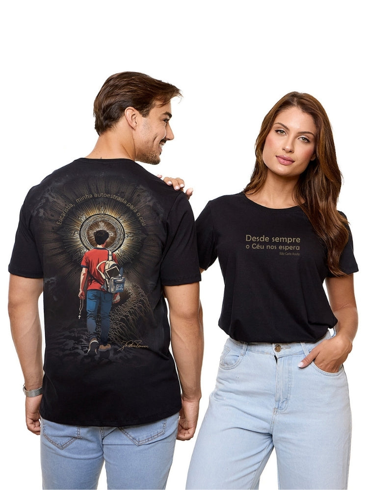 Camiseta Ágape São Carlo Acutis DV13753 Preto